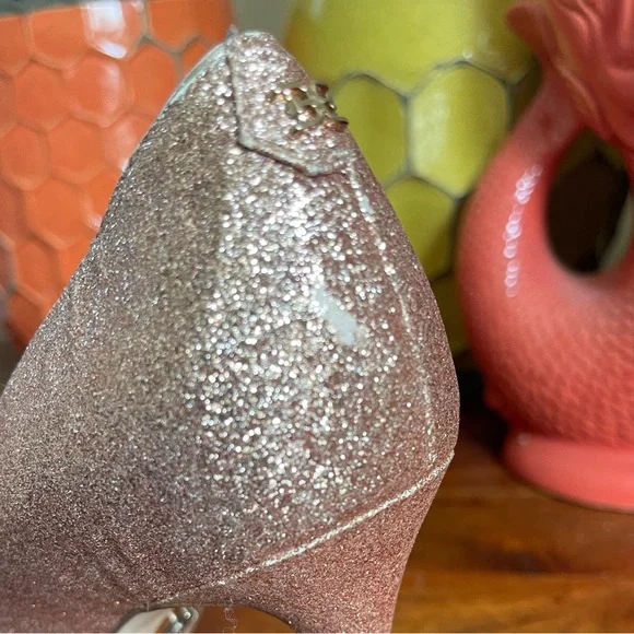 Sam Edelman Sparkly Rose Gold Glitter Pumps - Picture 9 of 10